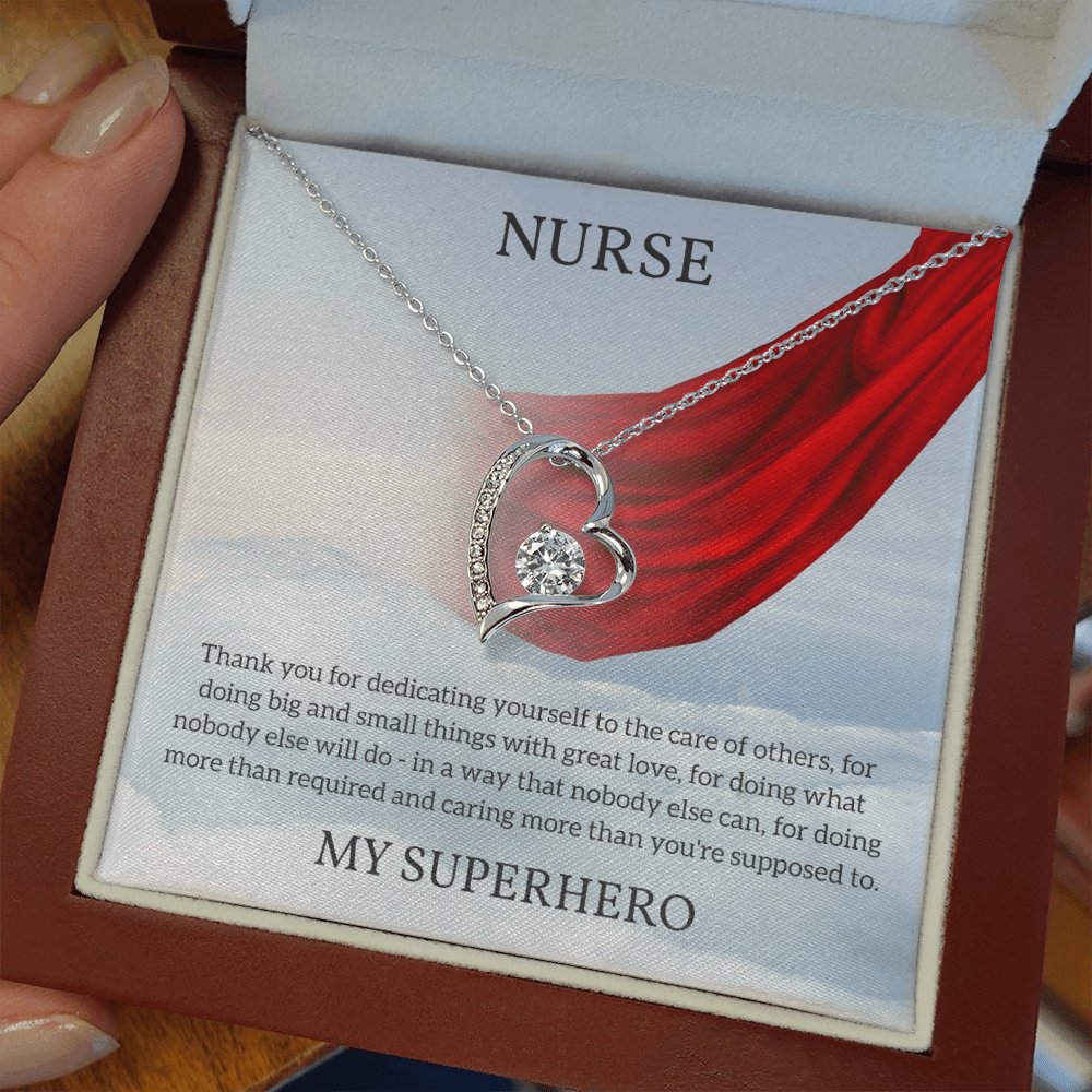 Sentimental Gift For Nurse - My Superhero - Eternal Love Necklace - Celeste Jewel