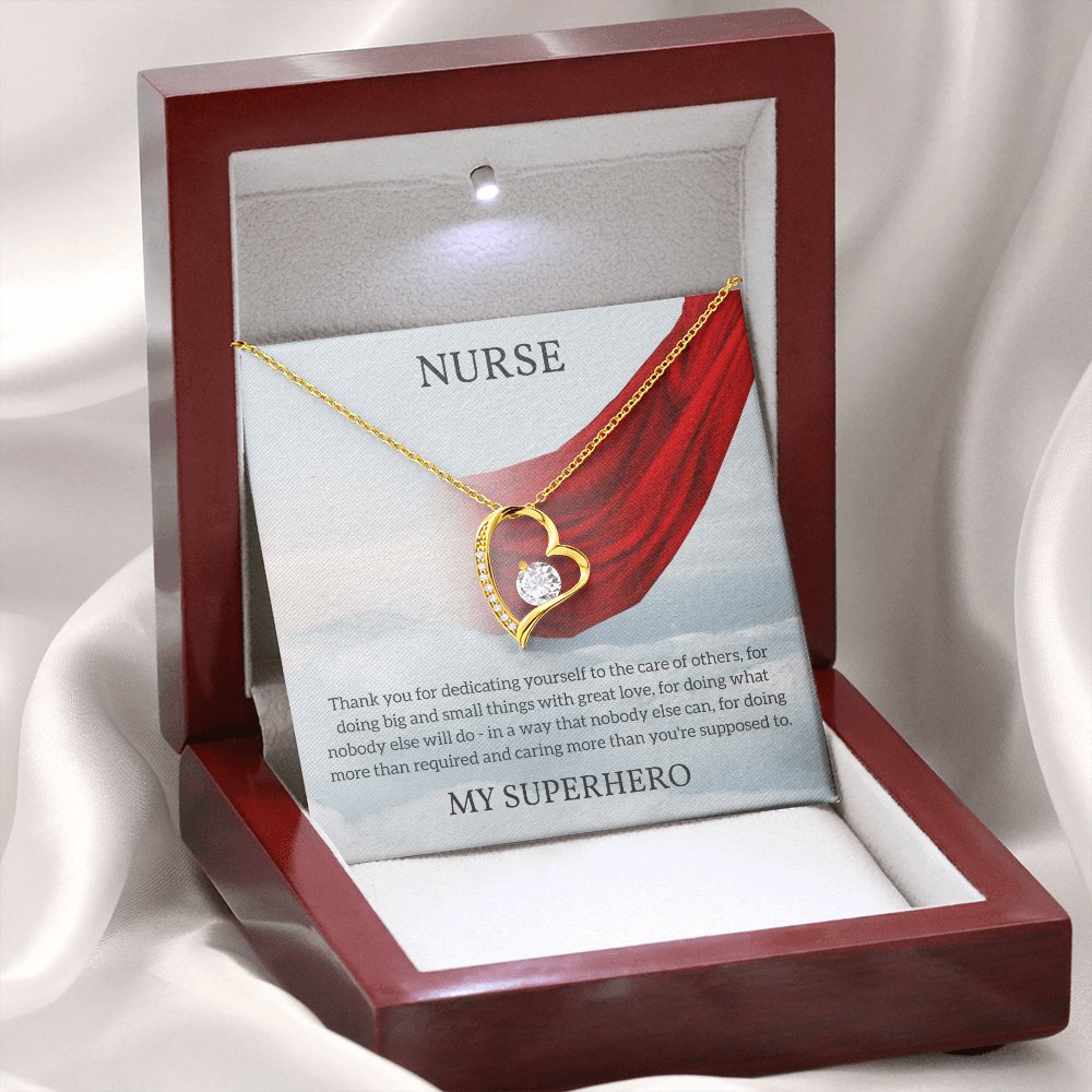 Sentimental Gift For Nurse - My Superhero - Eternal Love Necklace - Celeste Jewel