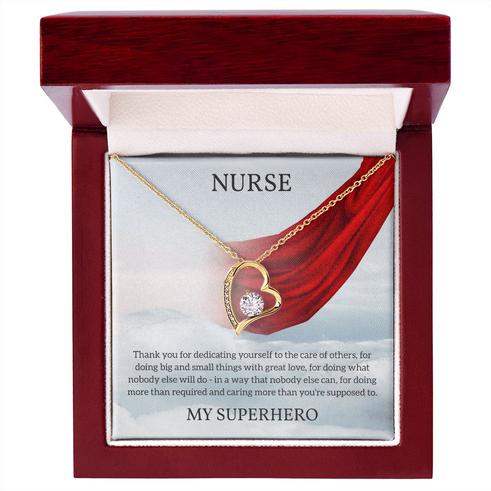 Sentimental Gift For Nurse - My Superhero - Eternal Love Necklace - Celeste Jewel