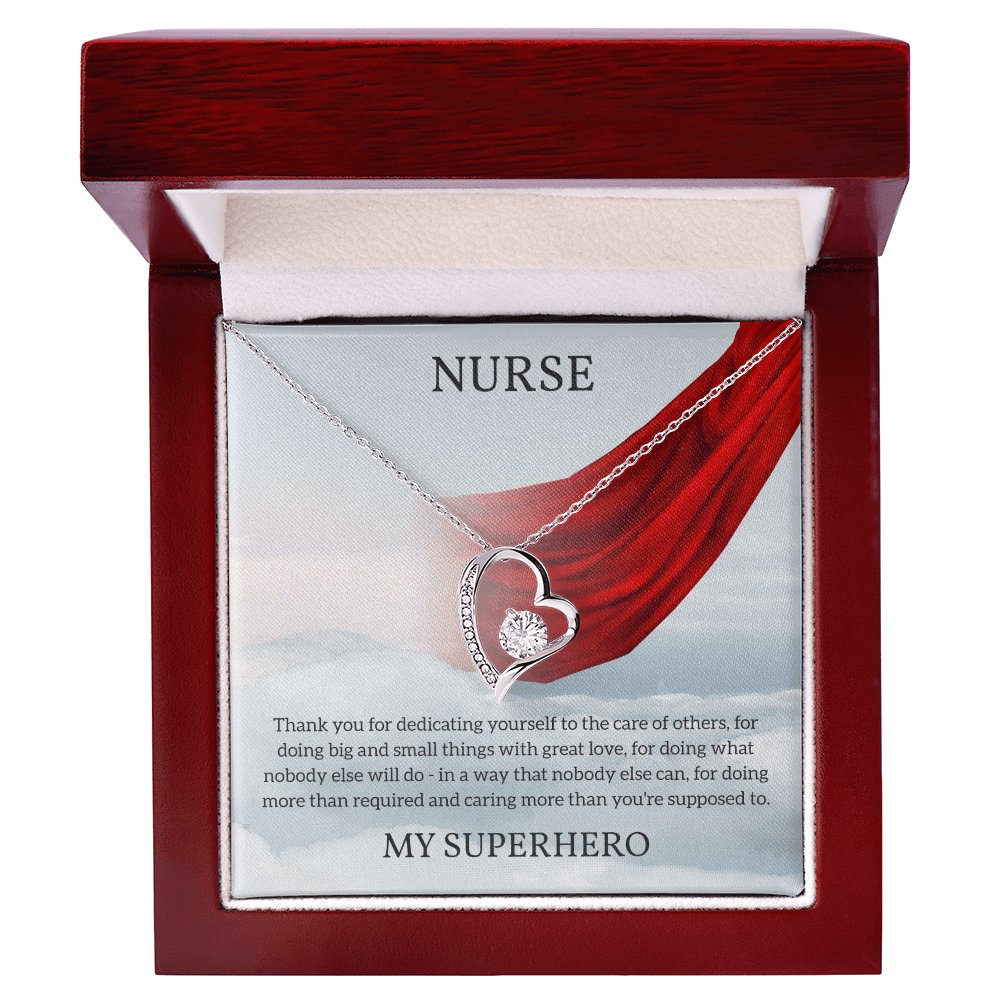 Sentimental Gift For Nurse - My Superhero - Eternal Love Necklace - Celeste Jewel