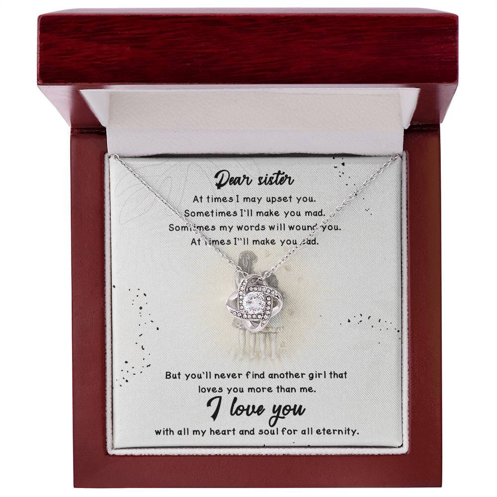 Sentimental Gift For Sister - For All Eternity - Love Knot Necklace - Celeste Jewel