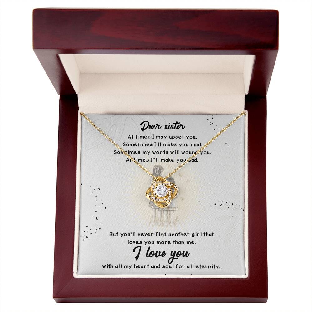 Sentimental Gift For Sister - For All Eternity - Love Knot Necklace - Celeste Jewel