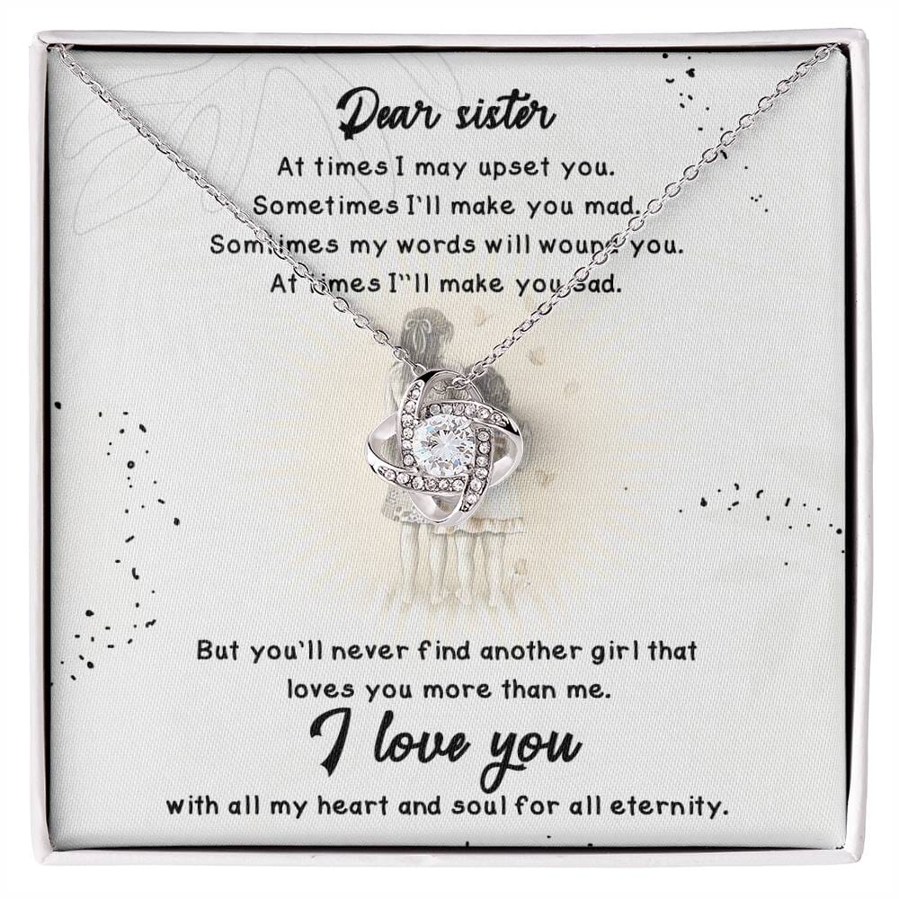 Sentimental Gift For Sister - For All Eternity - Love Knot Necklace - Celeste Jewel