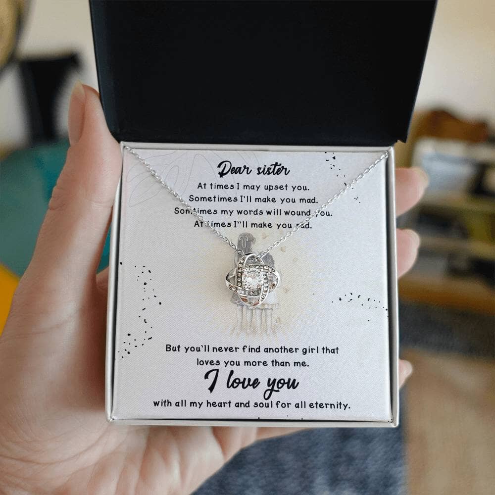 Sentimental Gift For Sister - For All Eternity - Love Knot Necklace - Celeste Jewel