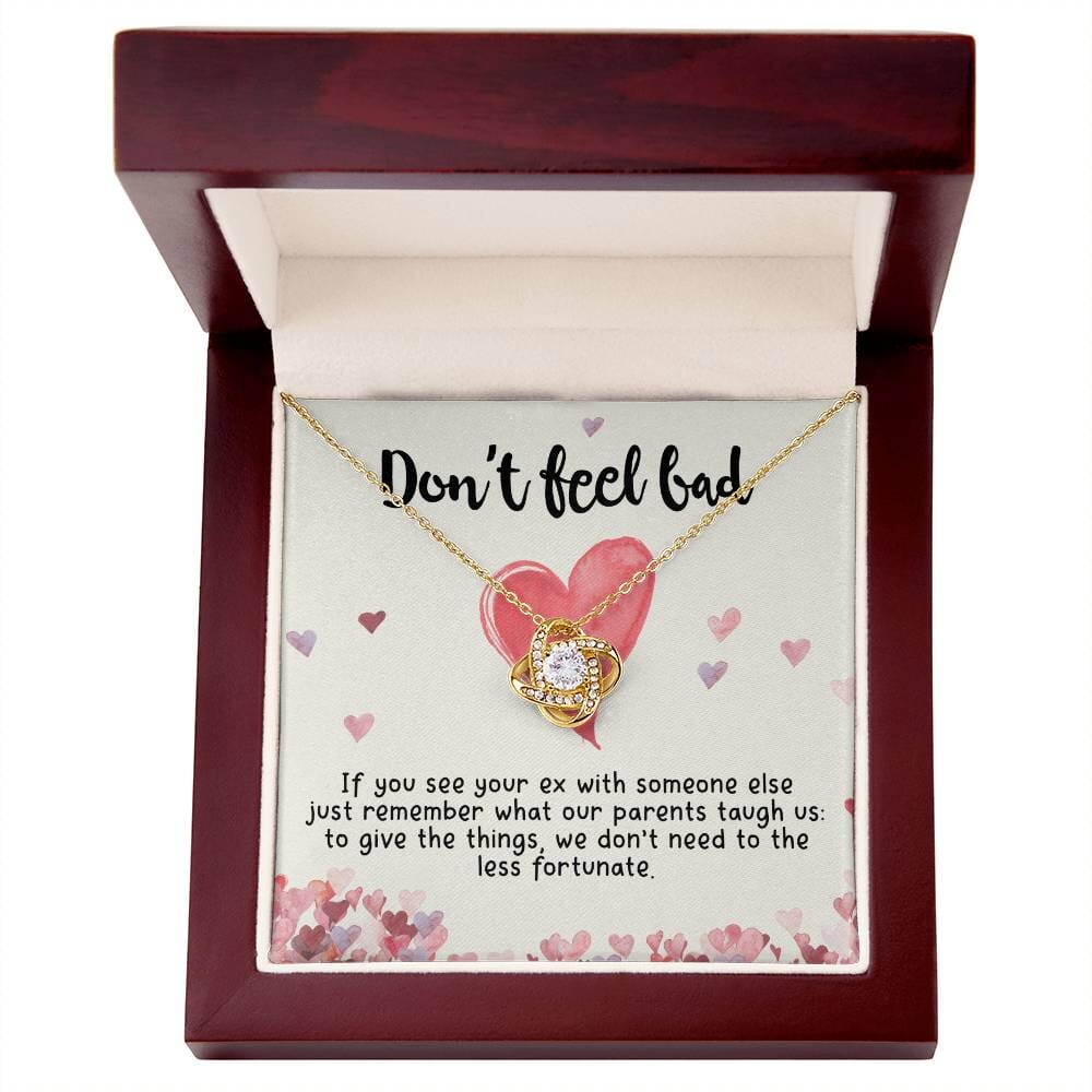 Single Awareness Day Gift For Friend - Don't Feel Bad - Love Knot Necklace - Celeste Jewel