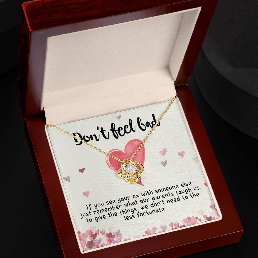 Single Awareness Day Gift For Friend - Don't Feel Bad - Love Knot Necklace - Celeste Jewel