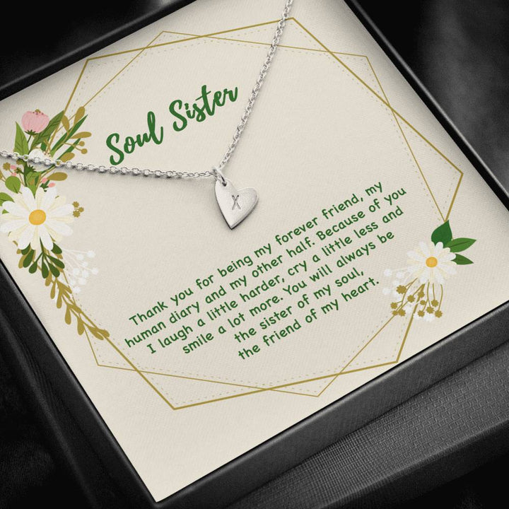 Soul Sister Infinity Heart Necklace - Unbiological Sister, Best Friend  Gift, Bonus Sister - Walmart.com