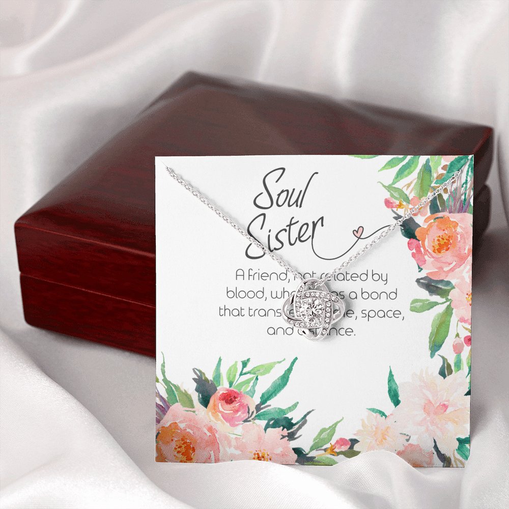Soul Sister - Not By Blood - Love Knot Necklace - Celeste Jewel