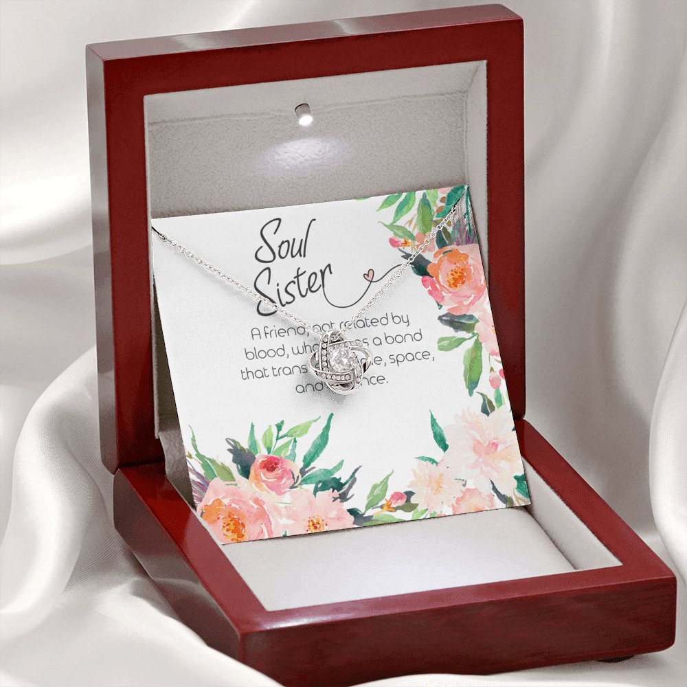 Soul Sister - Not By Blood - Love Knot Necklace - Celeste Jewel