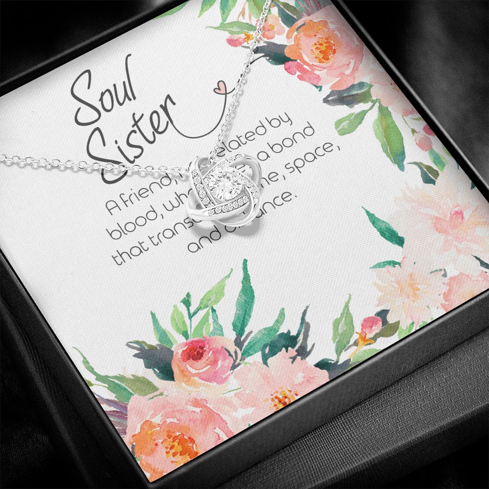 Soul Sister - Not By Blood - Love Knot Necklace - Celeste Jewel