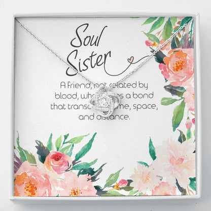 Soul Sister - Not By Blood - Love Knot Necklace - Celeste Jewel