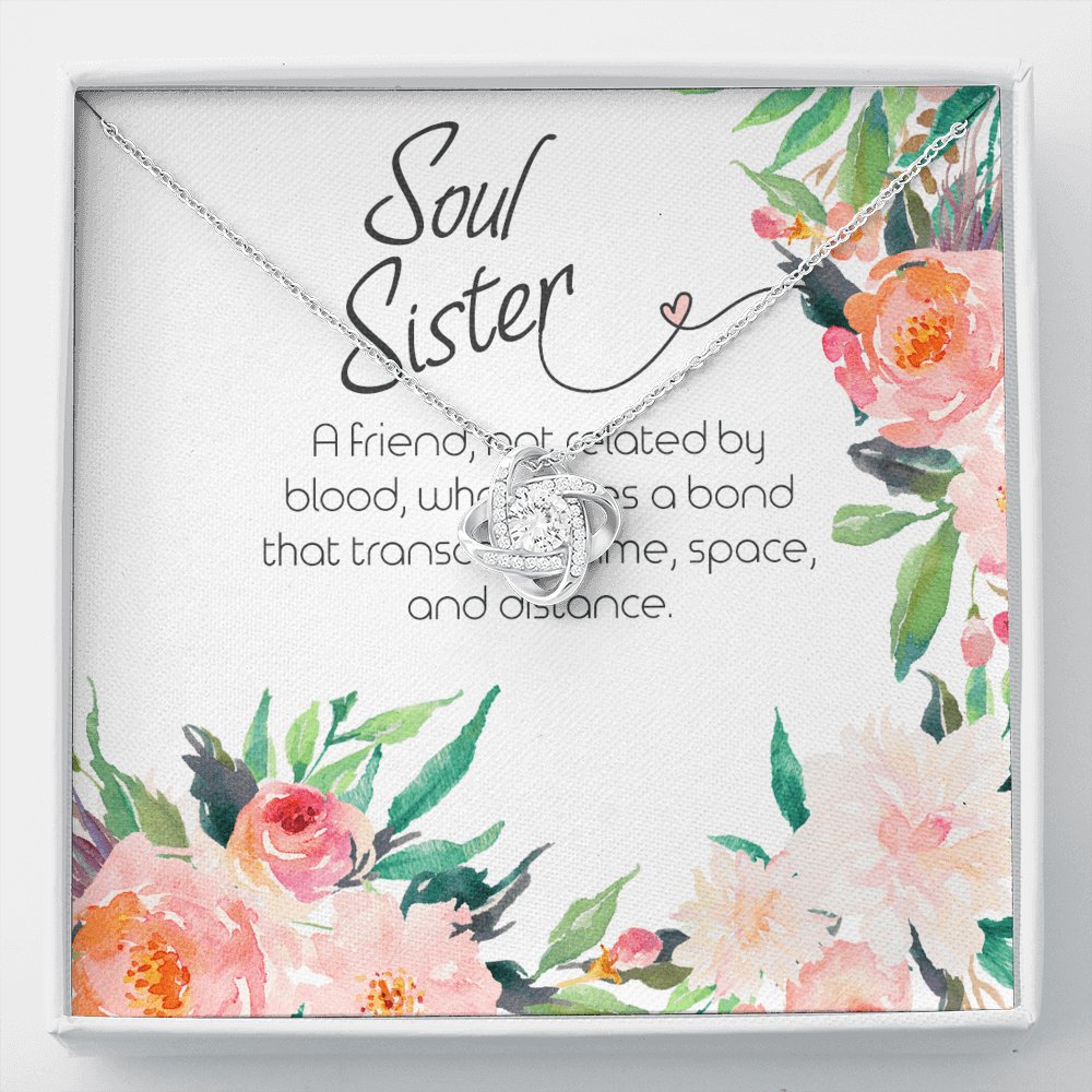 Soul Sister - Not By Blood - Love Knot Necklace - Celeste Jewel