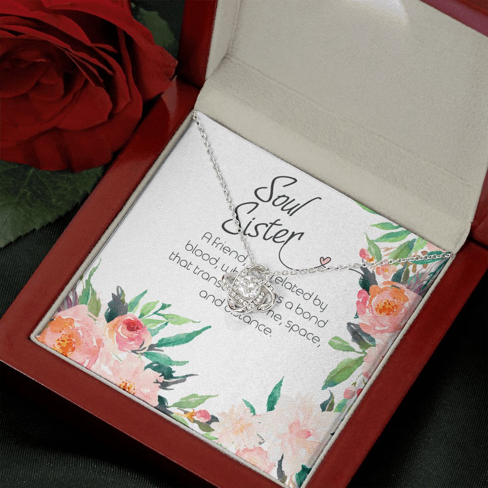 Soul Sister - Not By Blood - Love Knot Necklace - Celeste Jewel