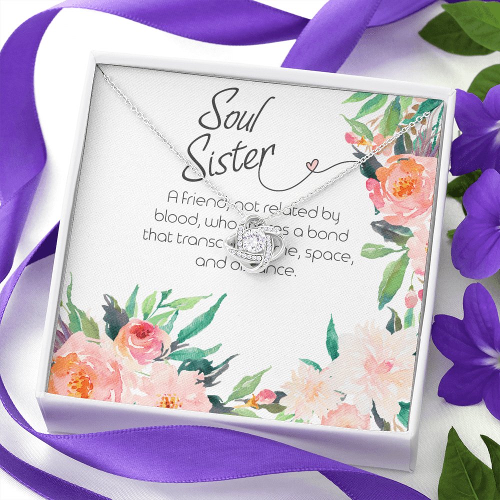 Soul Sister - Not By Blood - Love Knot Necklace - Celeste Jewel