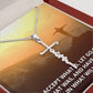 Spiritual Gift - Accept What Is - Faith Cross Necklace - Celeste Jewel