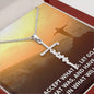 Spiritual Gift - Accept What Is - Faith Cross Necklace - Celeste Jewel