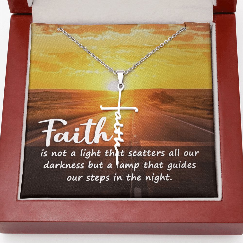 Spiritual Gift - Faith Is Not a Light - Faith Cross Necklace - Celeste Jewel