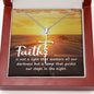 Spiritual Gift - Faith Is Not a Light - Faith Cross Necklace - Celeste Jewel