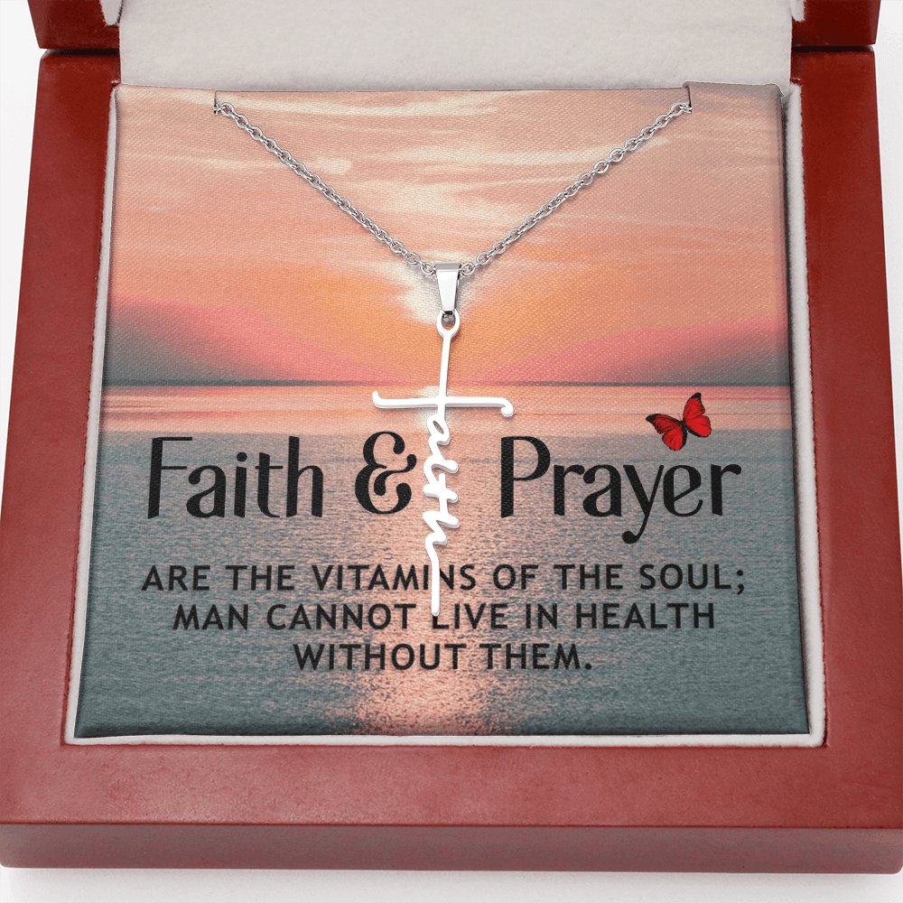 Spiritual Gift - Faith & Prayer - Faith Cross Necklace - Celeste Jewel