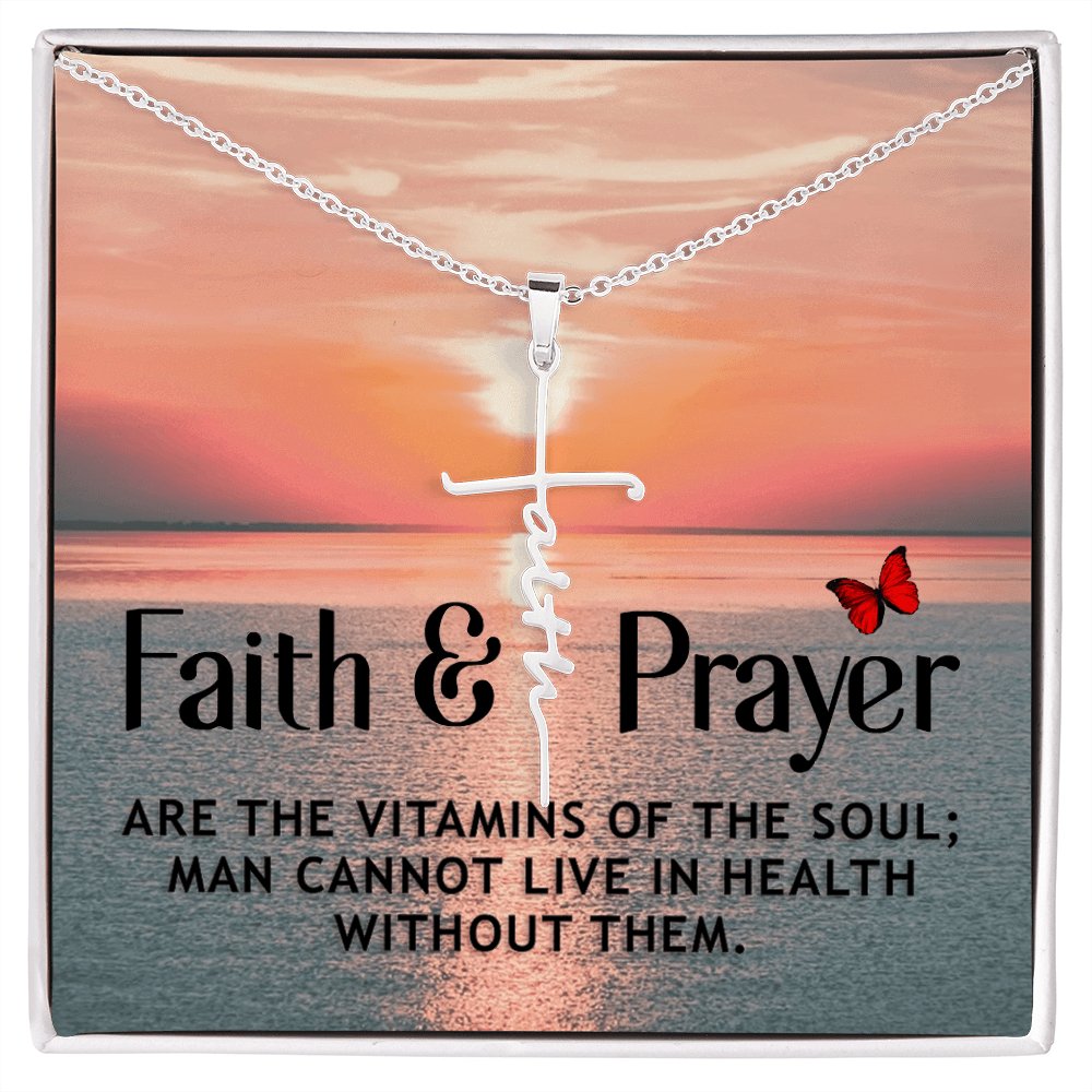 Spiritual Gift - Faith & Prayer - Faith Cross Necklace - Celeste Jewel