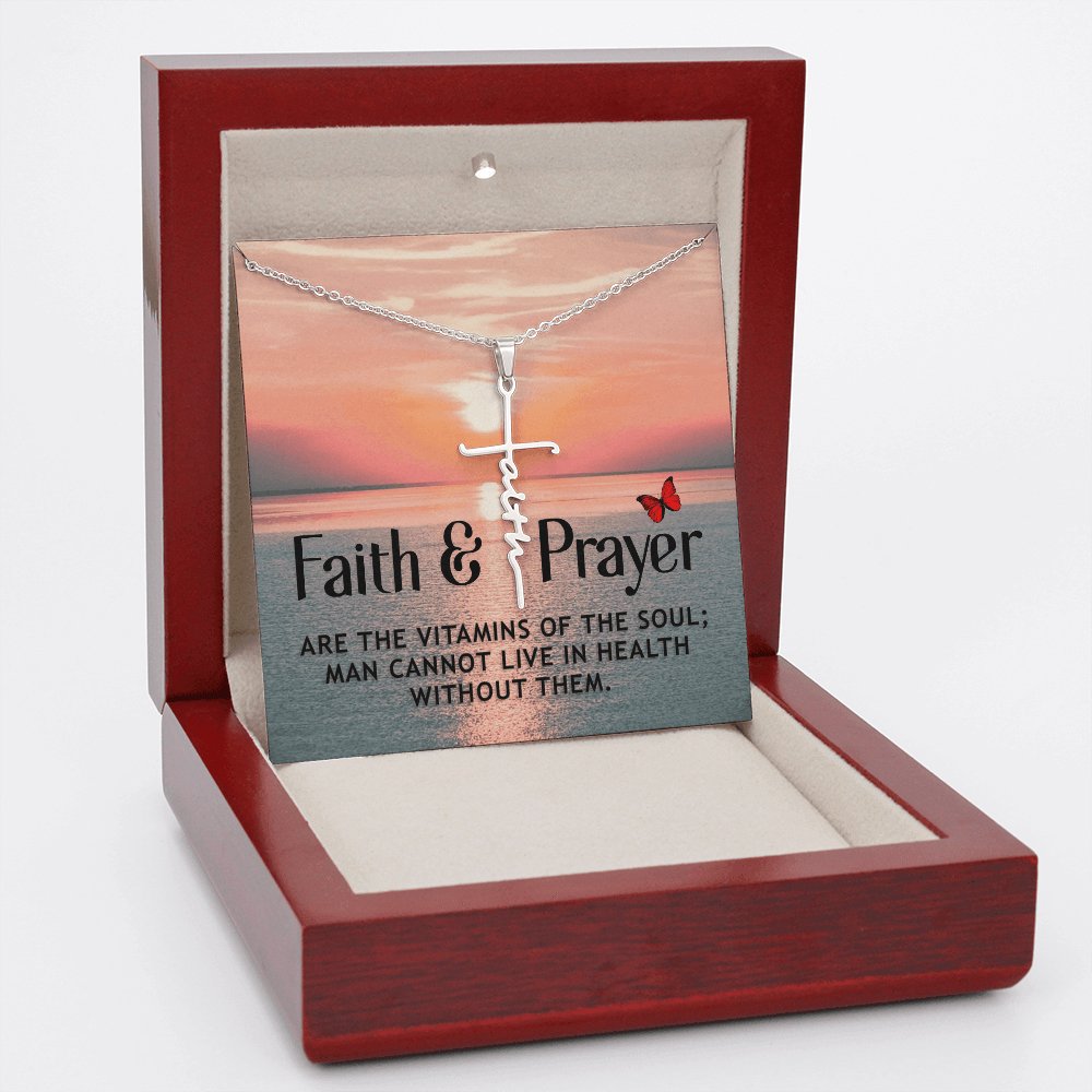 Spiritual Gift - Faith & Prayer - Faith Cross Necklace - Celeste Jewel