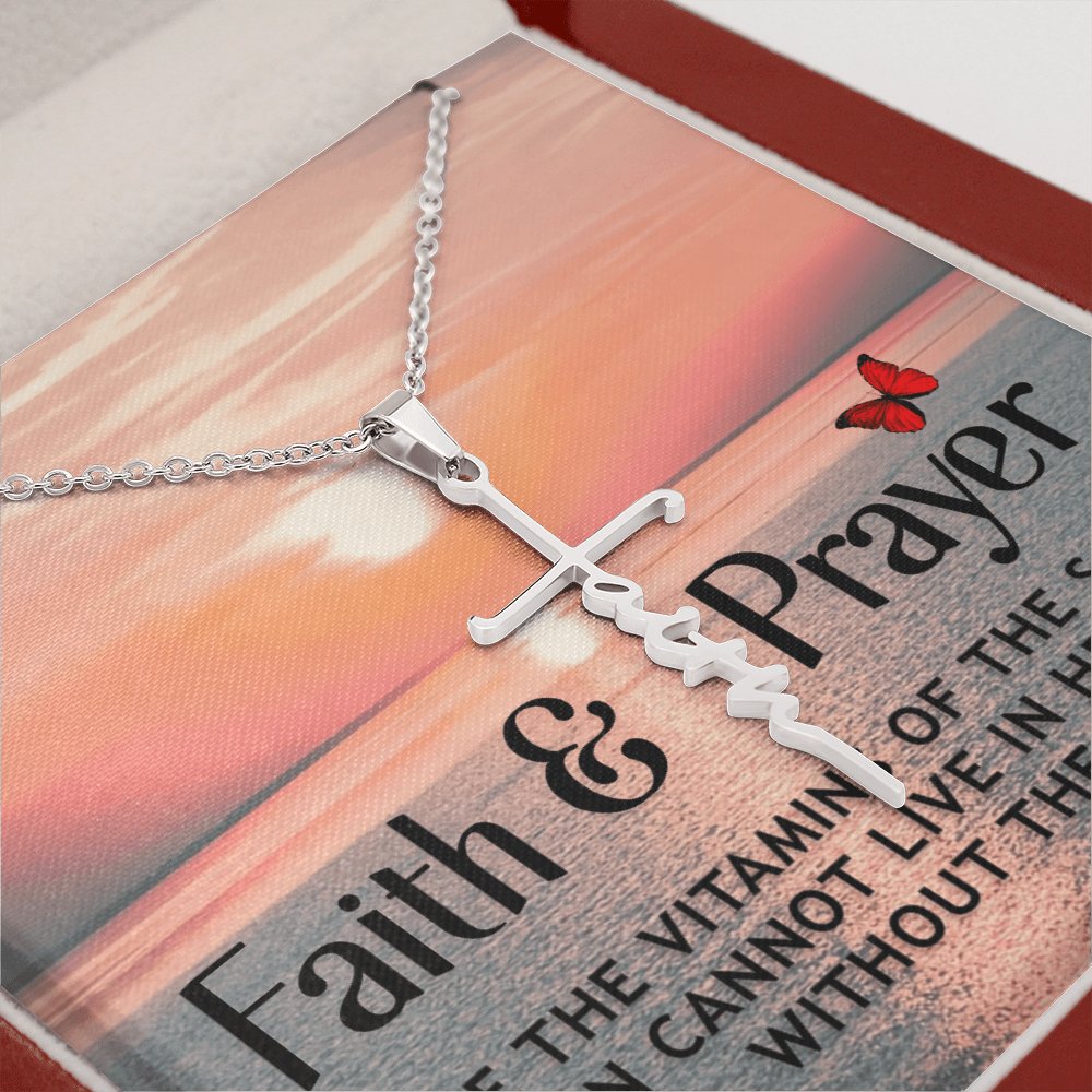 Spiritual Gift - Faith & Prayer - Faith Cross Necklace - Celeste Jewel