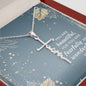 Spiritual Gift For Her - You Are Beautiful - Faith Cross Necklace - Celeste Jewel