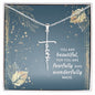 Spiritual Gift For Her - You Are Beautiful - Faith Cross Necklace - Celeste Jewel