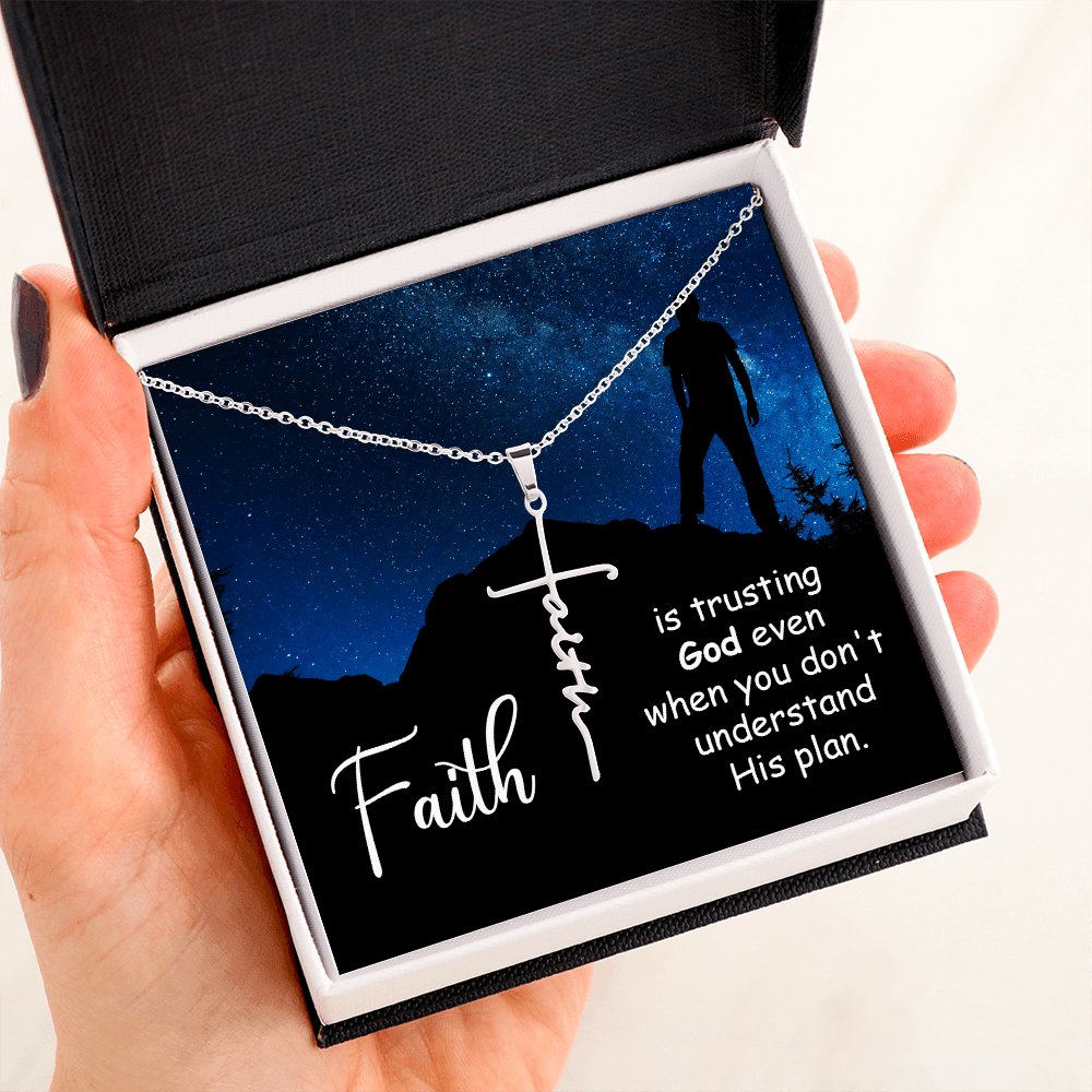 Spiritual Gift - Trusting God - Faith Cross Necklace - Celeste Jewel