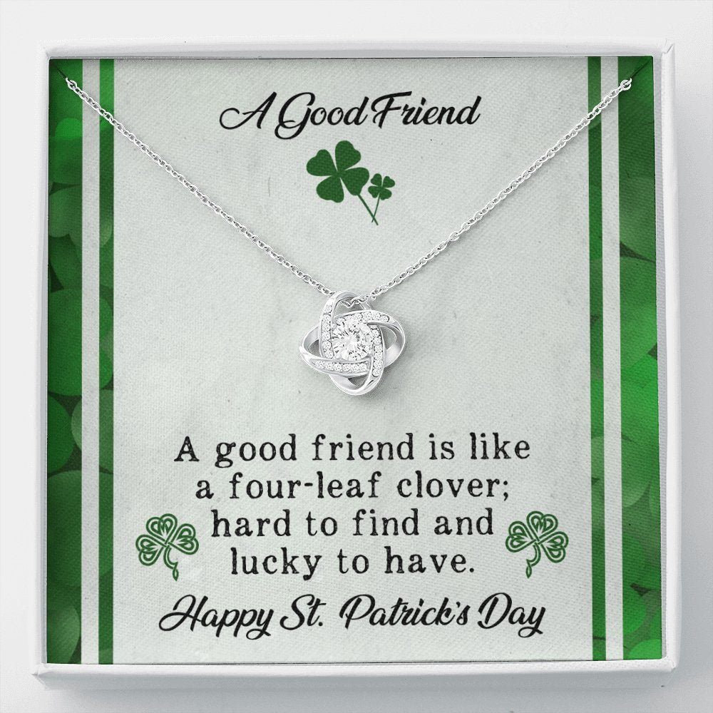 St Patrick's Day Gift - A Good Friend - Love Knot Necklace - Celeste Jewel