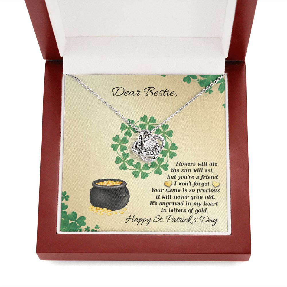 St Patrick's Day Gift - Personalized Bestie Gift - Love Knot Necklace - Celeste Jewel