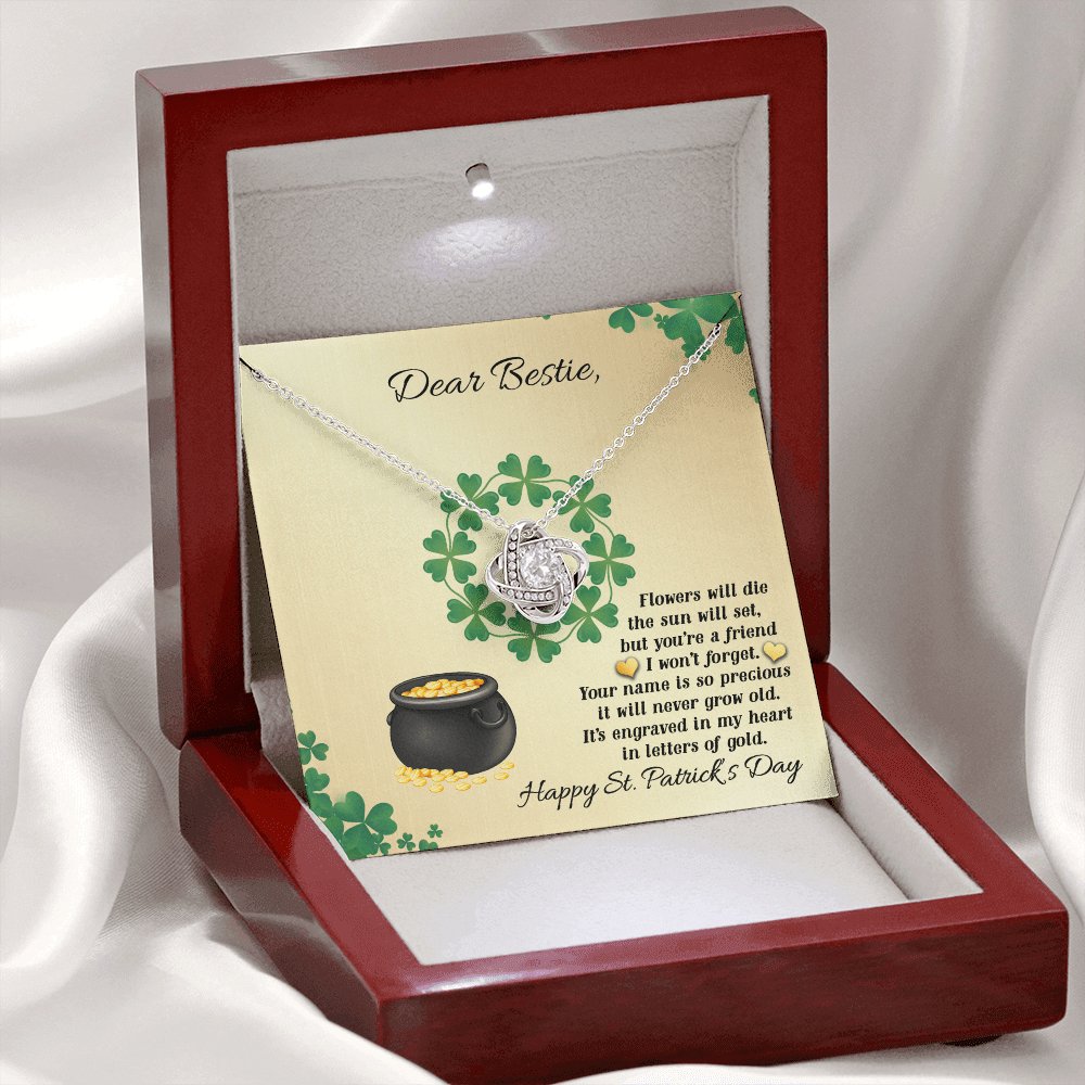 St Patrick's Day Gift - Personalized Bestie Gift - Love Knot Necklace - Celeste Jewel