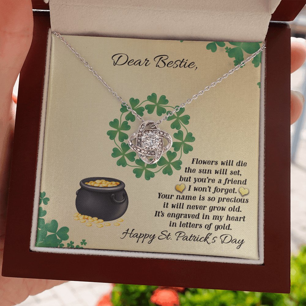 St Patrick's Day Gift - Personalized Bestie Gift - Love Knot Necklace - Celeste Jewel