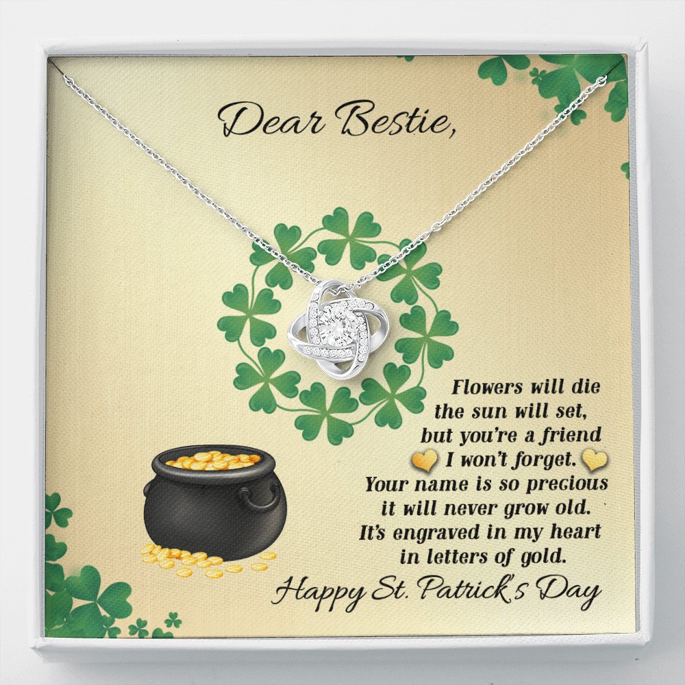 St Patrick's Day Gift - Personalized Bestie Gift - Love Knot Necklace - Celeste Jewel