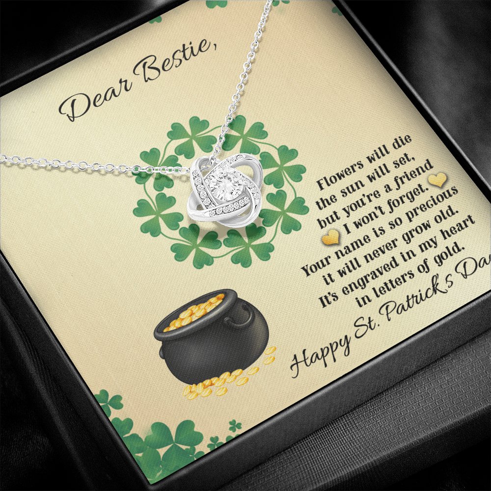 St Patrick's Day Gift - Personalized Bestie Gift - Love Knot Necklace - Celeste Jewel