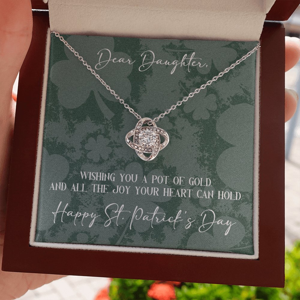 St Patrick's Day Gift - Personalized Daughter Gift - Love Knot Necklace - Celeste Jewel