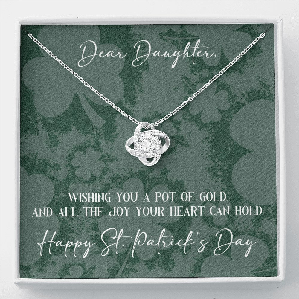 St Patrick's Day Gift - Personalized Daughter Gift - Love Knot Necklace - Celeste Jewel