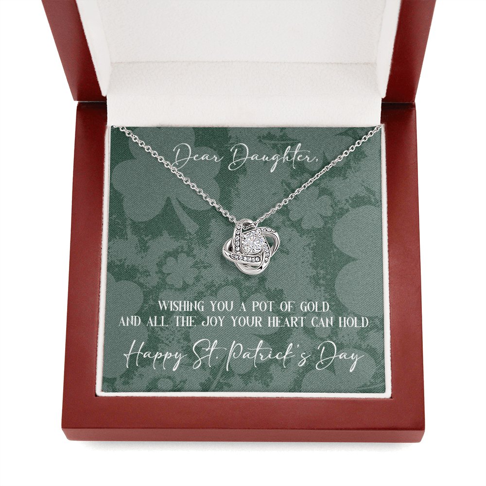 St Patrick's Day Gift - Personalized Daughter Gift - Love Knot Necklace - Celeste Jewel