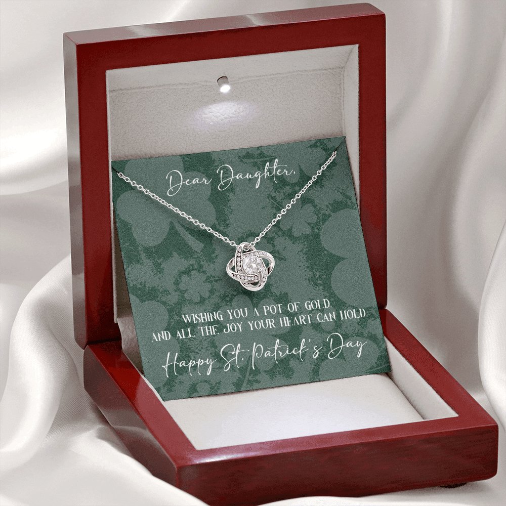 St Patrick's Day Gift - Personalized Daughter Gift - Love Knot Necklace - Celeste Jewel
