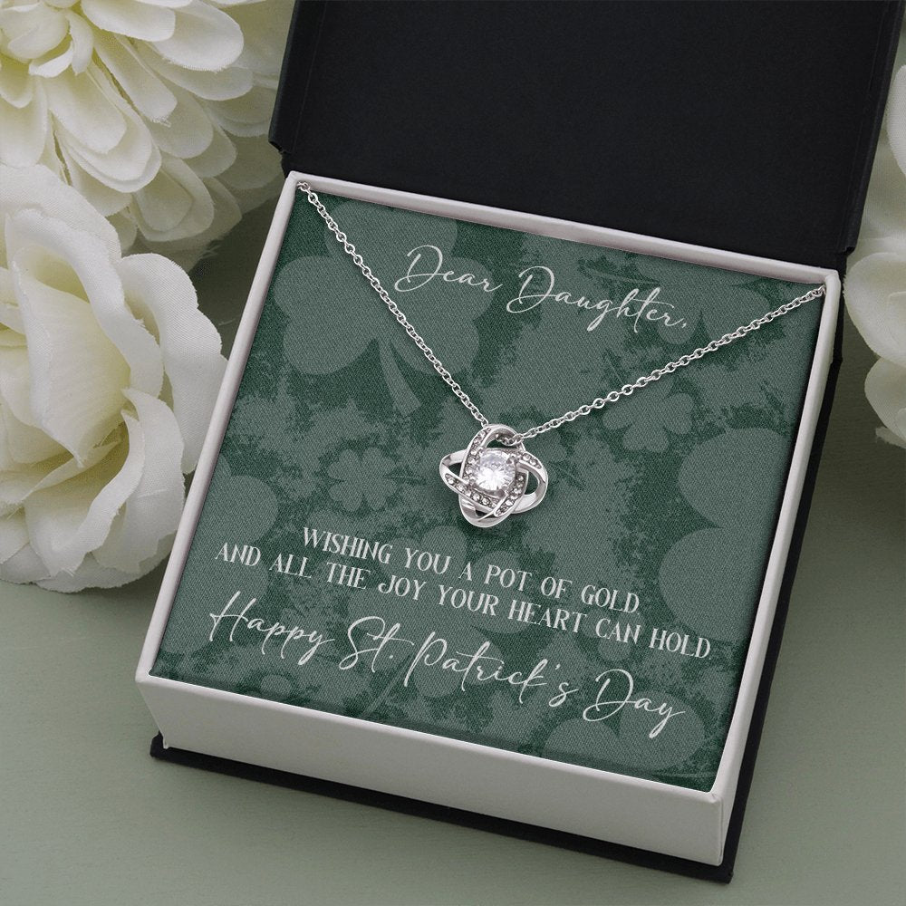 St Patrick's Day Gift - Personalized Daughter Gift - Love Knot Necklace - Celeste Jewel