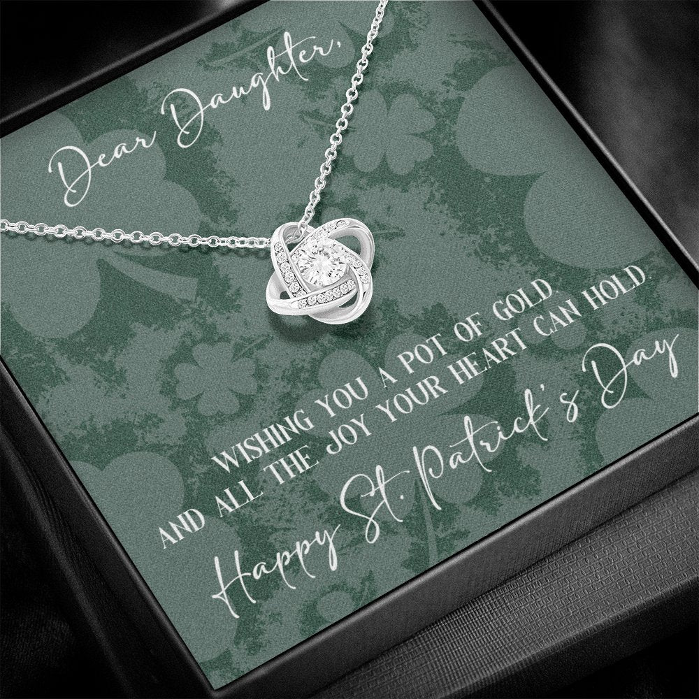 St Patrick's Day Gift - Personalized Daughter Gift - Love Knot Necklace - Celeste Jewel