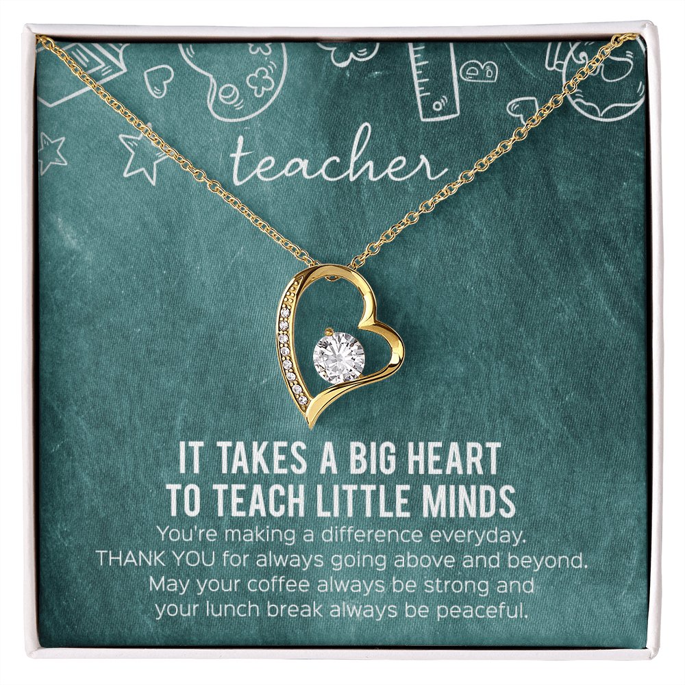 Teacher Appreciation Gift - A Big Heart - Eternal Love Necklace - Celeste Jewel