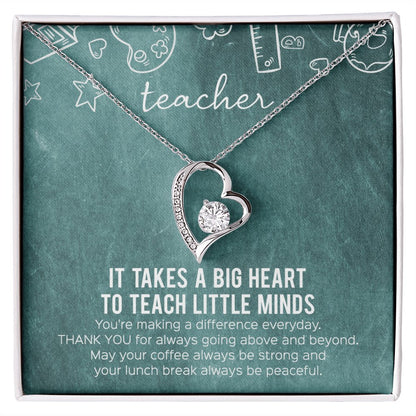 Teacher Appreciation Gift - A Big Heart - Eternal Love Necklace - Celeste Jewel