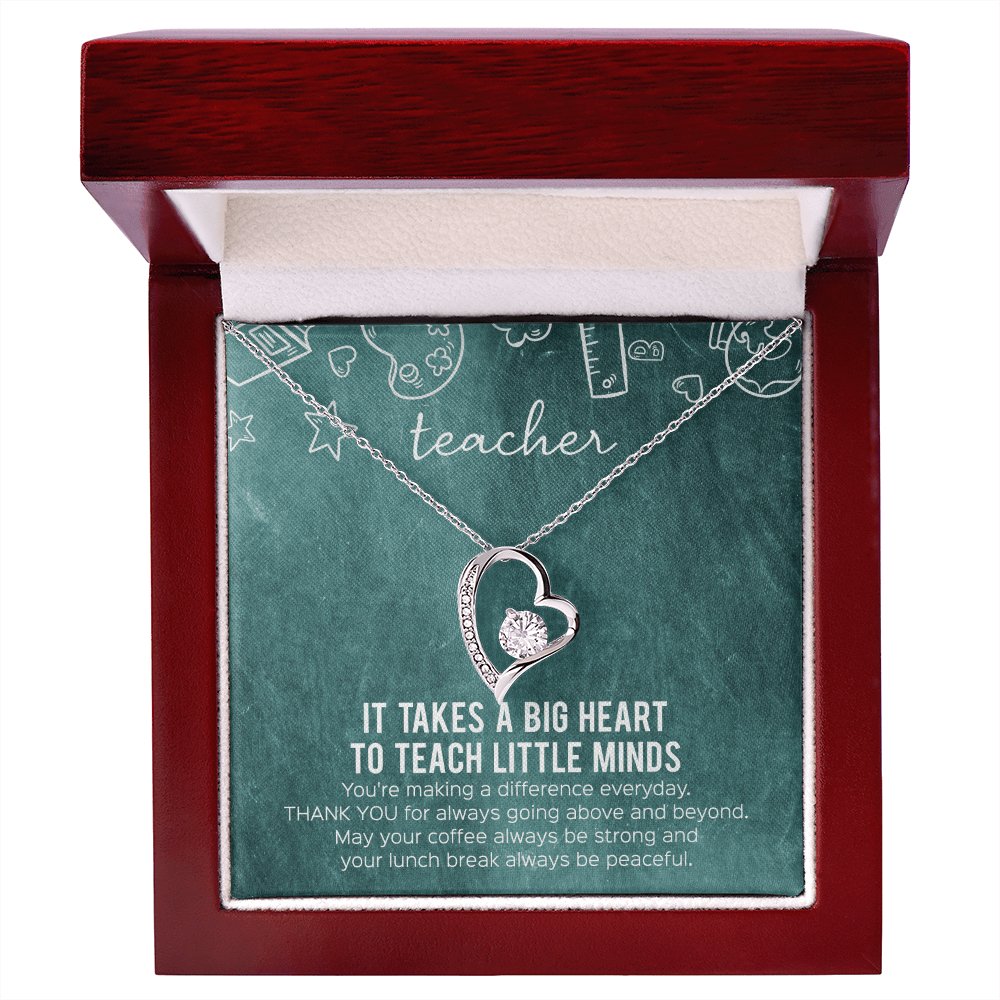 Teacher Appreciation Gift - A Big Heart - Eternal Love Necklace - Celeste Jewel