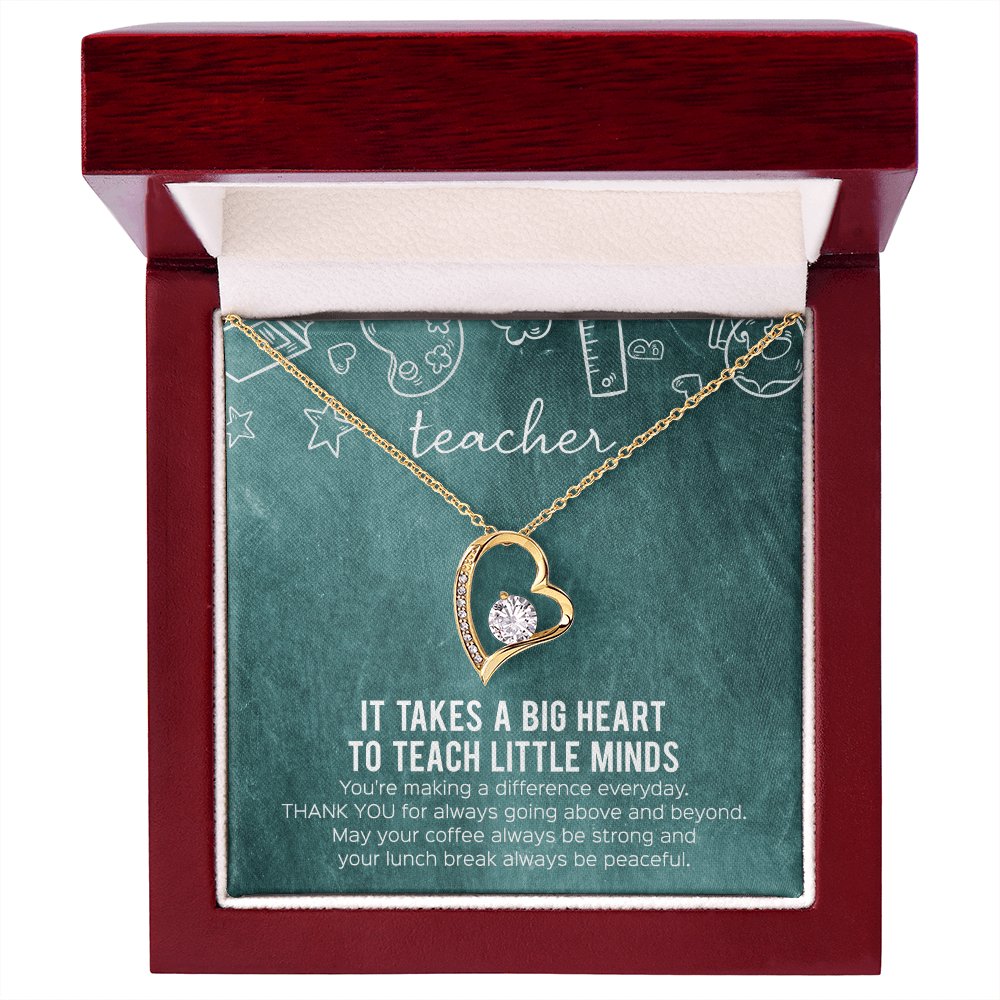 Teacher Appreciation Gift - A Big Heart - Eternal Love Necklace - Celeste Jewel