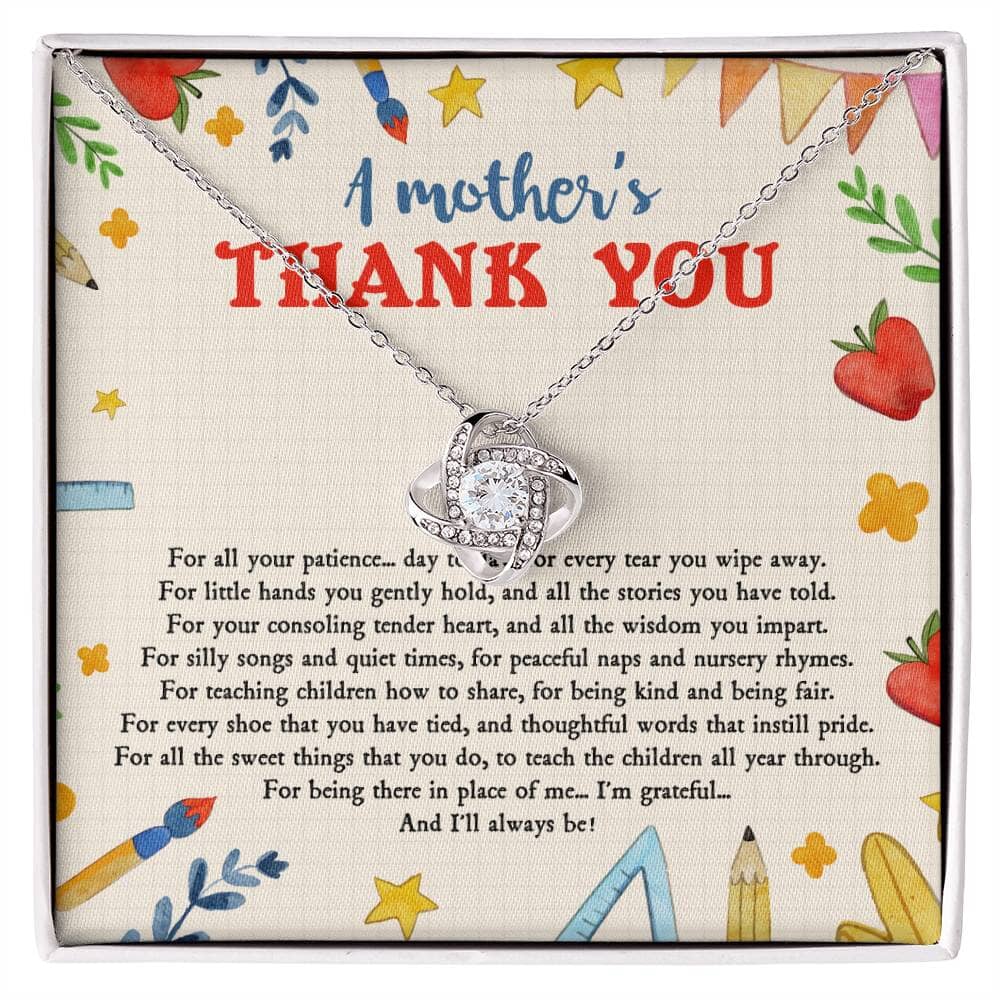 Teacher Appreciation Gift From Mom - Love Knot Necklace - Celeste Jewel