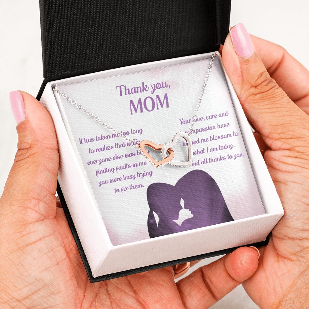 Thank You Mom - Interlocking Hearts Necklace - Celeste Jewel