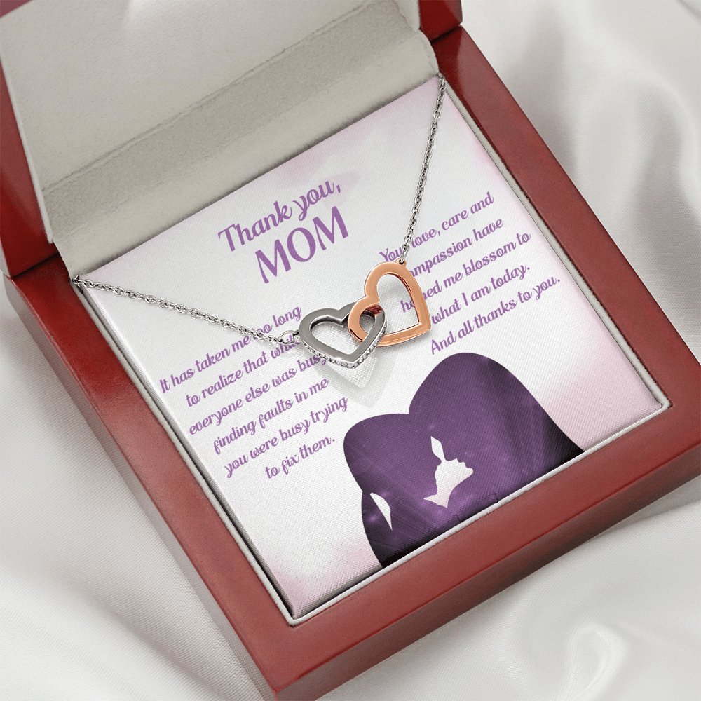 Thank You Mom - Interlocking Hearts Necklace - Celeste Jewel