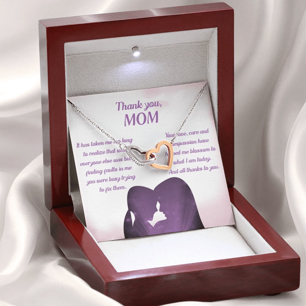 Thank You Mom - Interlocking Hearts Necklace - Celeste Jewel