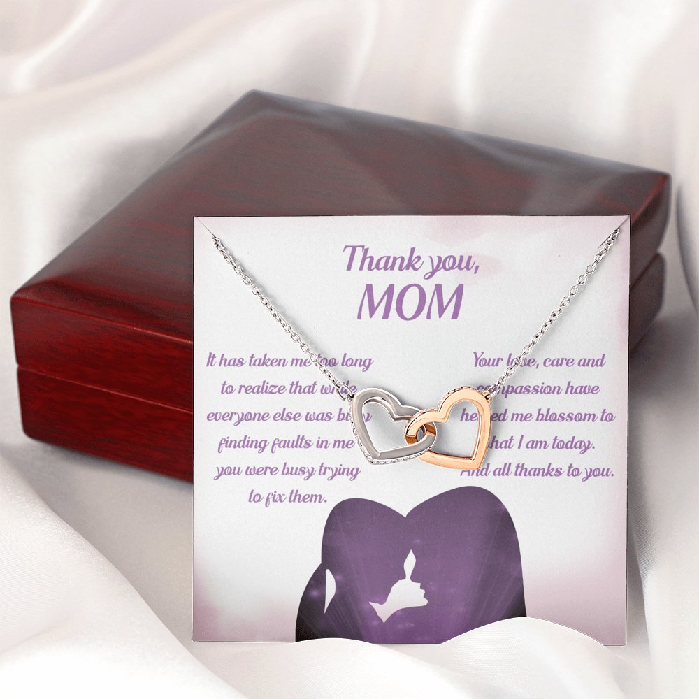 Thank You Mom - Interlocking Hearts Necklace - Celeste Jewel